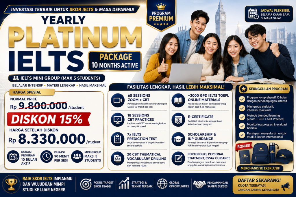 Yearly PLATINUM IELTS Package