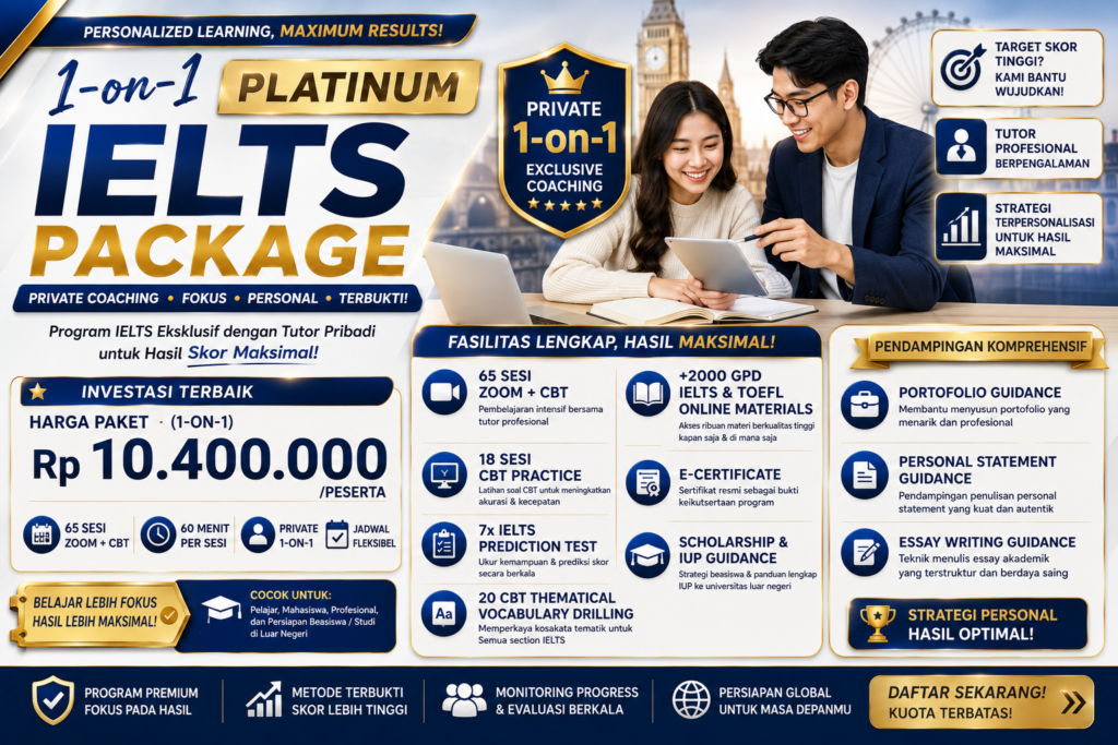 Private 1-on-1 Platinum IELTS Package